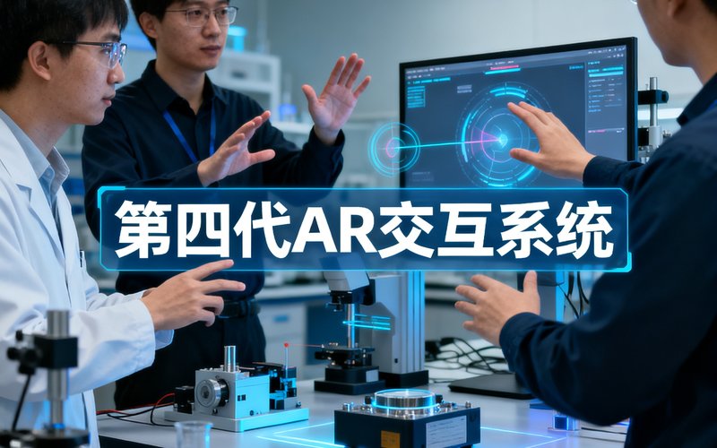 SA视讯技术团队在实验室演示第四代AR交互系统，手势识别延迟压缩至18毫秒